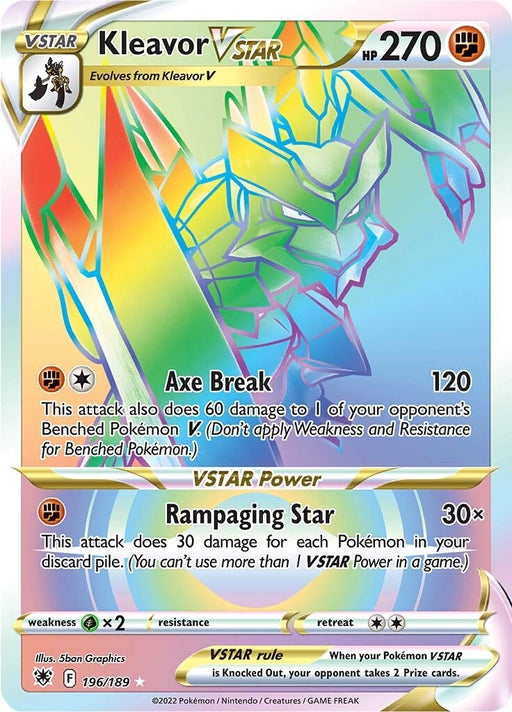 Image for Kleavor VSTAR (Secret) (196/189) (Holofoil) [SWSH10: Astral Radiance] - Pokemon