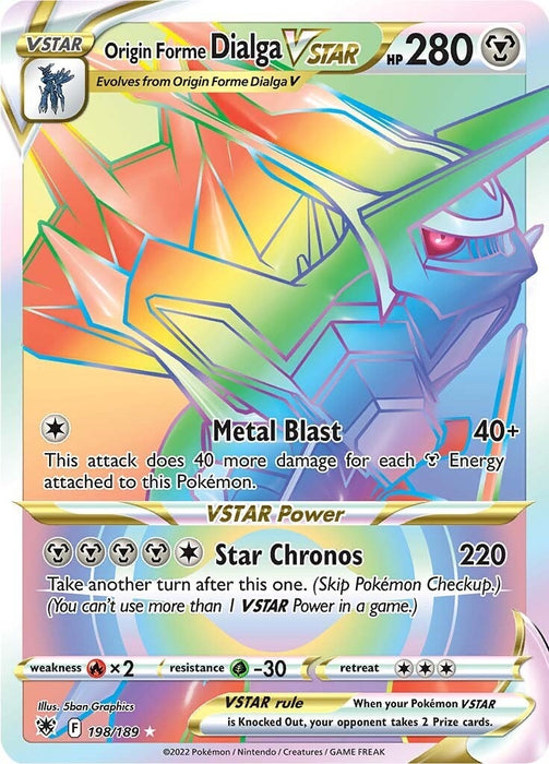 Image for Origin Forme Dialga VSTAR - 198/189 (Secret) (198/189) (Holofoil) [SWSH10: Astral Radiance] - Pokemon