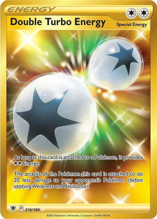 Image for Double Turbo Energy (Secret) (216/189) (Holofoil) [SWSH10: Astral Radiance] - Pokemon