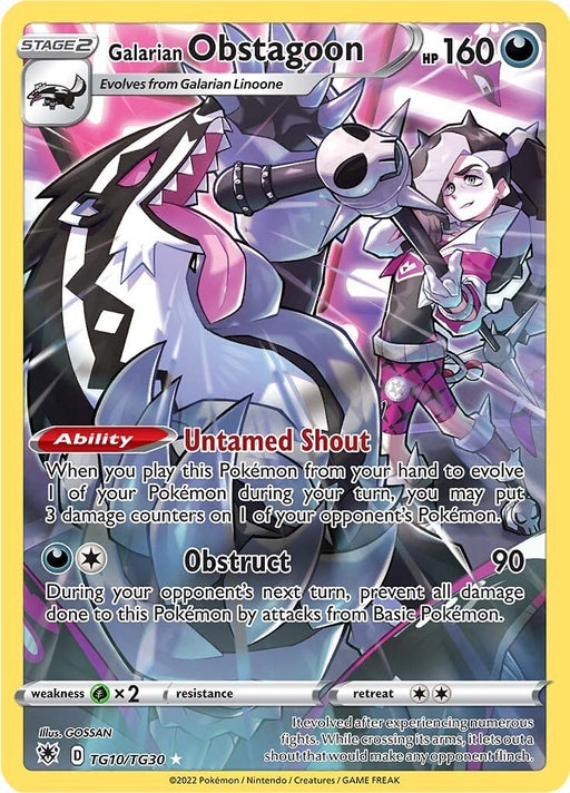 Image for Galarian Obstagoon (TG10/TG30) (Holofoil) [SWSH10: Astral Radiance Trainer Gallery] - Pokemon