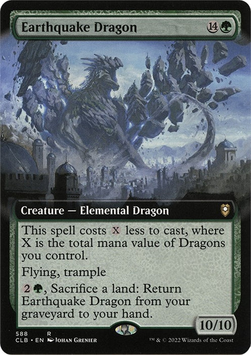 Earthquake Dragon (Extended Art) (588) (Foil) [Commander Legends: Battle for Baldur's Gate]