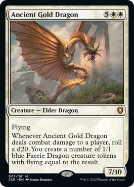 Image for Ancient Gold Dragon (3) (Foil) [Commander Legends: Battle for Baldur's Gate] - Magic: The Gathering