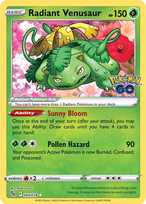 Image for Radiant Venusaur (004/078) (Holofoil) [Pokemon GO] - Pokemon