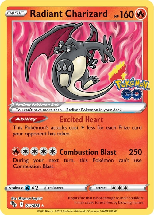 Image for Radiant Charizard (011/078) (Holofoil) [Pokemon GO] - Pokemon