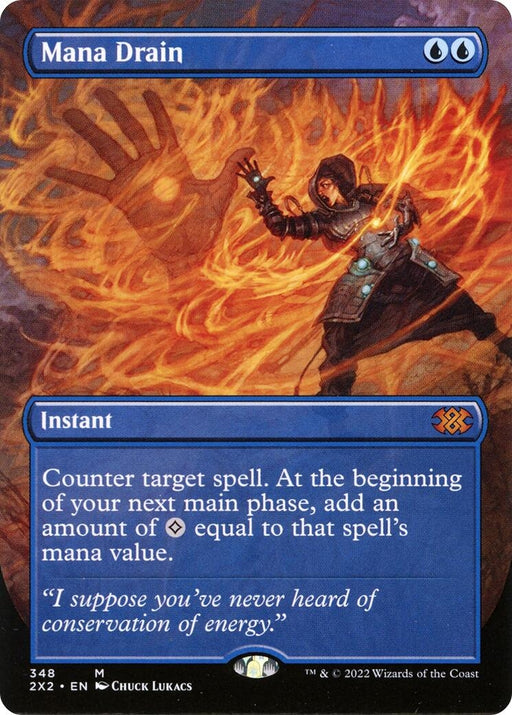 Image for Mana Drain (Borderless) (348) [Double Masters 2022] - Magic: The Gathering