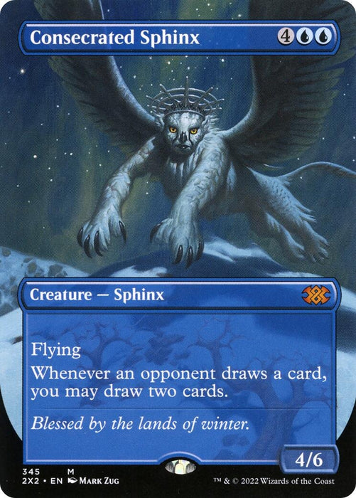 Consecrated Sphinx (Borderless) (345) (Foil) [Double Masters 2022]