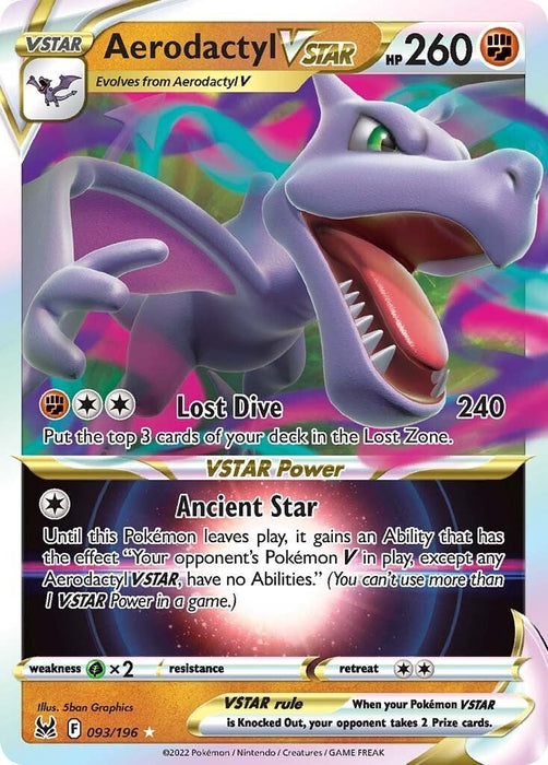 Image for Aerodactyl VSTAR (093/196) (Holofoil) [SWSH11: Lost Origin] - Pokemon