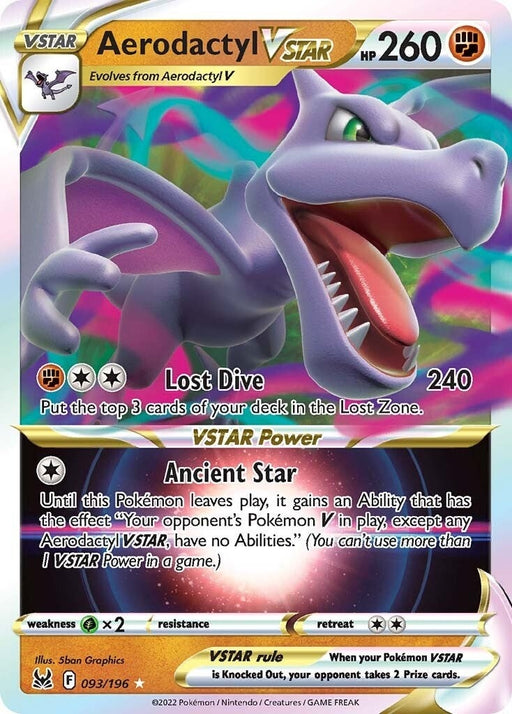 Image for Aerodactyl VSTAR (093/196) (Holofoil) [SWSH11: Lost Origin] - Pokemon