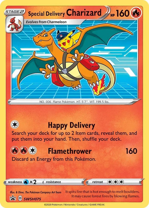 Image for Special Delivery Charizard - SWSH075 (SWSH075) (Holofoil) [SWSH: Sword & Shield Promo Cards] - Pokemon