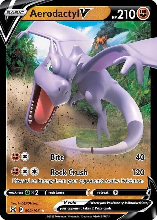 Image for Aerodactyl V (092/196) (Holofoil) [SWSH11: Lost Origin] - Pokemon