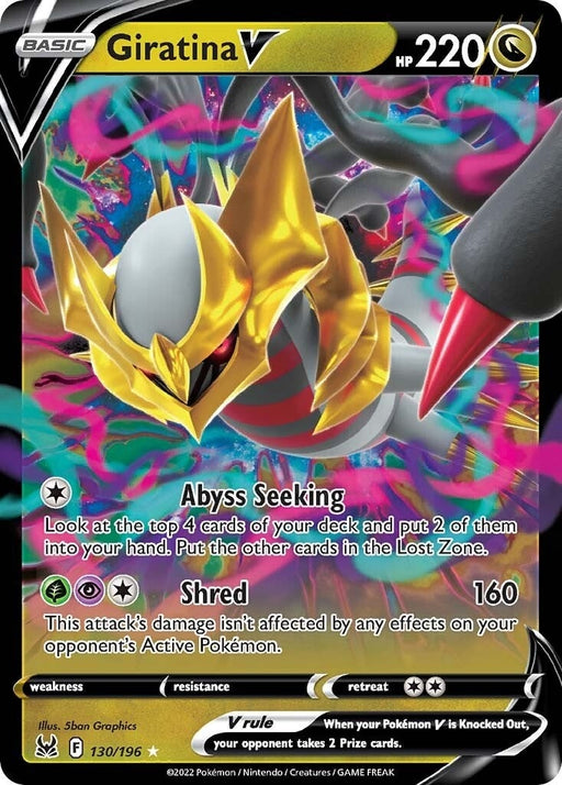 Image for Giratina V (130/196) (Holofoil) [SWSH11: Lost Origin] - Pokemon