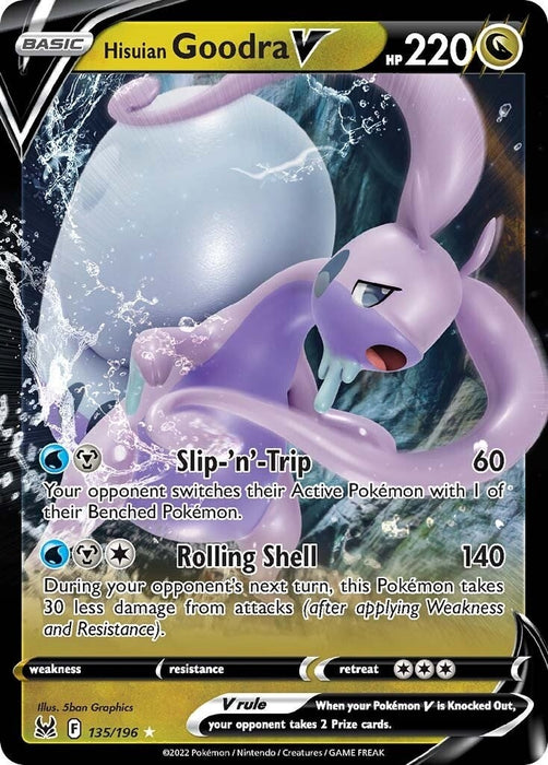 Image for Hisuian Goodra V (135/196) (Holofoil) [SWSH11: Lost Origin] - Pokemon