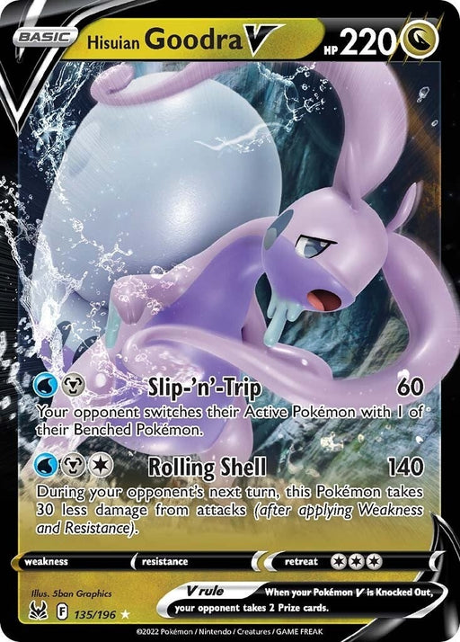 Image for Hisuian Goodra V (135/196) (Holofoil) [SWSH11: Lost Origin] - Pokemon