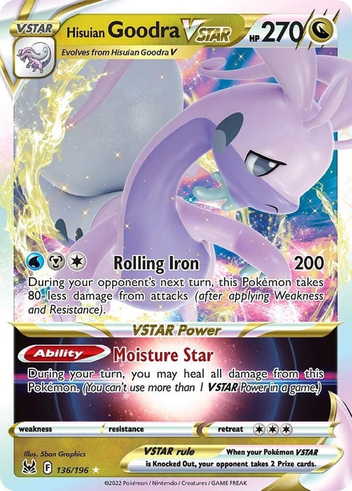 Image for Hisuian Goodra VSTAR (136/196) (Holofoil) [SWSH11: Lost Origin] - Pokemon