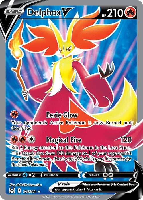 Image for Delphox V (Full Art) (173/196) (Holofoil) [SWSH11: Lost Origin] - Pokemon