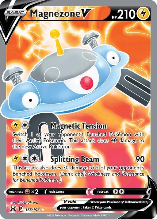 Image for Magnezone V (Full Art) (175/196) (Holofoil) [SWSH11: Lost Origin] - Pokemon