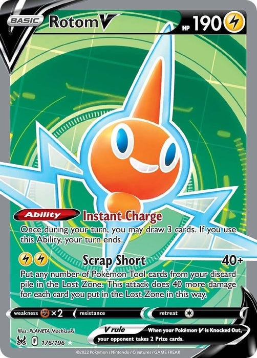 Image for Rotom V (Full Art) (176/196) (Holofoil) [SWSH11: Lost Origin] - Pokemon