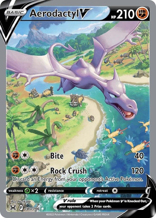 Image for Aerodactyl V (Alternate Full Art) (180/196) (Holofoil) [SWSH11: Lost Origin] - Pokemon
