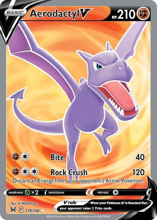 Image for Aerodactyl V (Full Art) (179/196) (Holofoil) [SWSH11: Lost Origin] - Pokemon