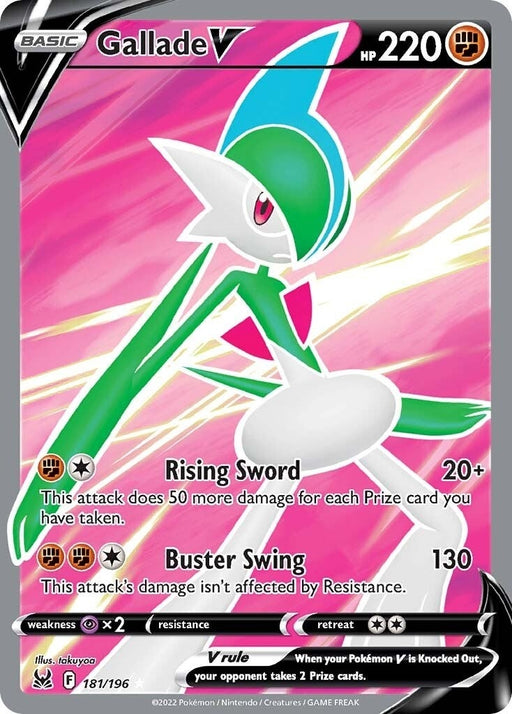 Image for Gallade V (Full Art) (181/196) (Holofoil) [SWSH11: Lost Origin] - Pokemon