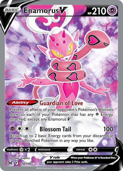 Image for Enamorus V (Full Art) (178/196) (Holofoil) [SWSH11: Lost Origin] - Pokemon