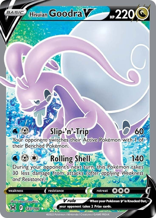 Image for Hisuian Goodra V (Full Art) (187/196) (Holofoil) [SWSH11: Lost Origin] - Pokemon