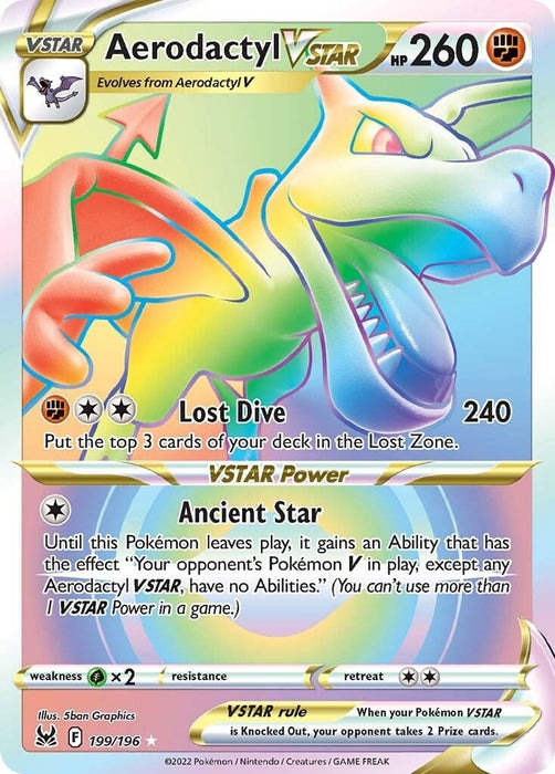Image for Aerodactyl VSTAR (Secret) (199/196) (Holofoil) [SWSH11: Lost Origin] - Pokemon