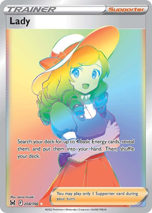 Image for Lady (Secret) (208/196) (Holofoil) [SWSH11: Lost Origin] - Pokemon