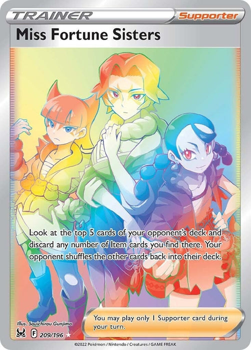 Image for Miss Fortune Sisters (Secret) (209/196) (Holofoil) [SWSH11: Lost Origin] - Pokemon