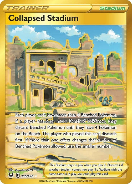 Image for Collapsed Stadium (Secret) (215/196) (Holofoil) [SWSH11: Lost Origin] - Pokemon