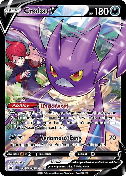 Image for Crobat V (TG20/TG30) (Holofoil) [SWSH11: Lost Origin Trainer Gallery] - Pokemon