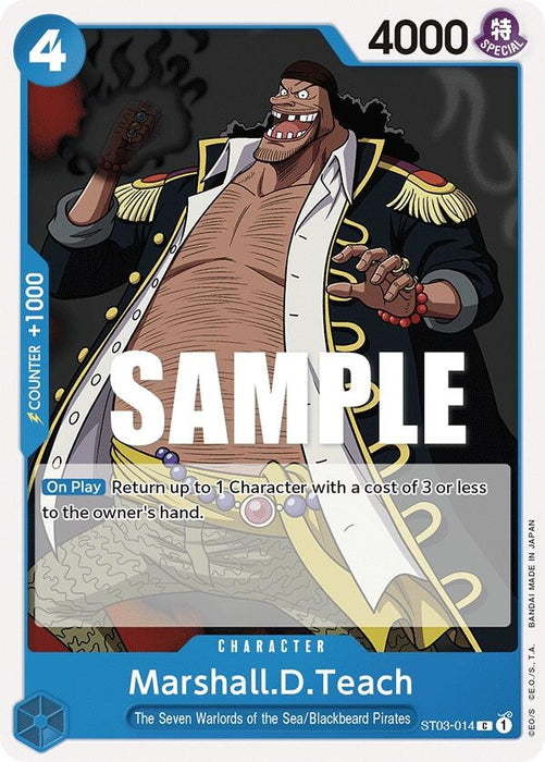 Image for Marshall.D.Teach (ST03-014) [Starter Deck 3: The Seven Warlords of The Sea] - One Piece Card Game