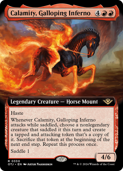 Calamity, Galloping Inferno (Extended Art) [OTJ-330] Foil - Outlaws of Thunder Junction