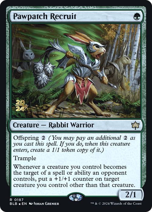 Pawpatch Recruit [PBLB-187S] Foil - Bloomburrow Promos