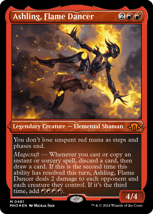 Ashling, Flame Dancer [MH3-481] Etched Foil - Modern Horizons 3