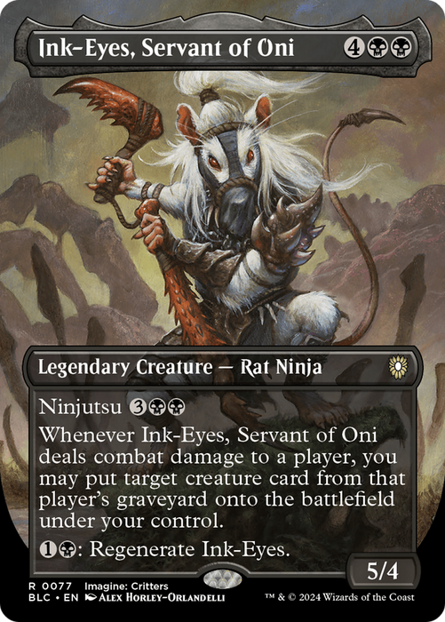 Ink-Eyes, Servant of Oni (Borderless) [BLC-077] - Bloomburrow Commander