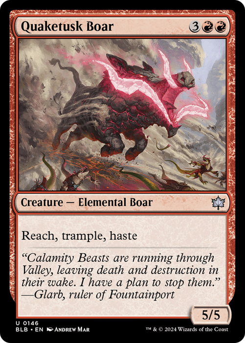 Quaketusk Boar [BLB-146] Foil - Bloomburrow