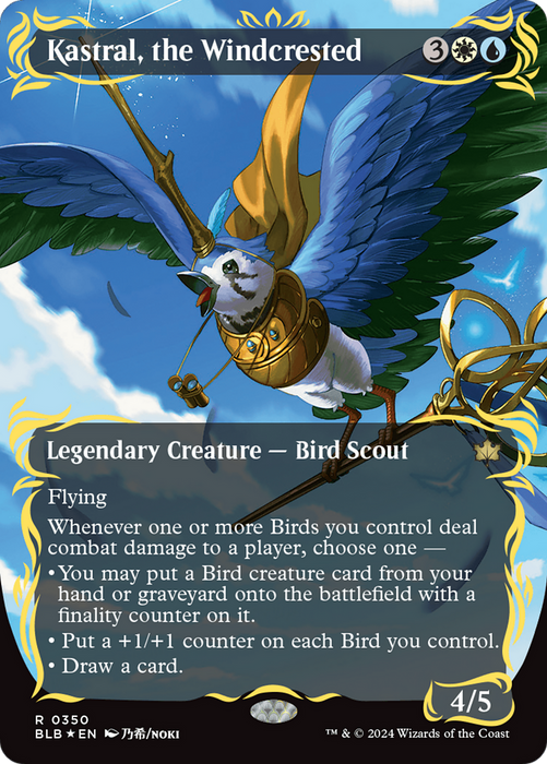 Kastral, the Windcrested (Borderless) [BLB-350] - Bloomburrow