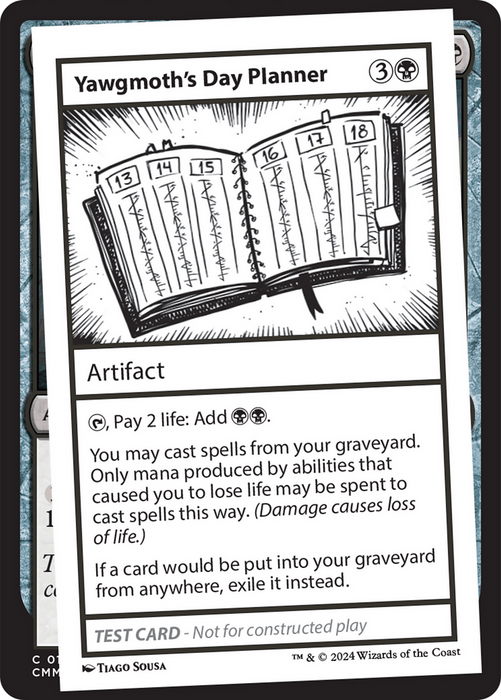 Yawgmoth's Day Planner [MB2-999-YDP] - Mystery Booster 2