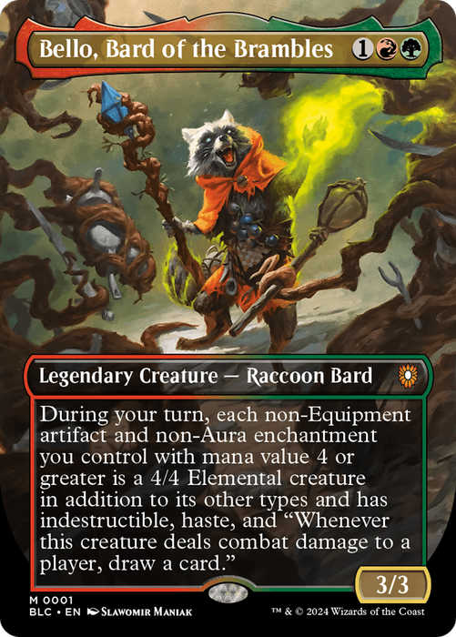 Bello, Bard of the Brambles (Borderless) [BLC-001] - Bloomburrow Commander