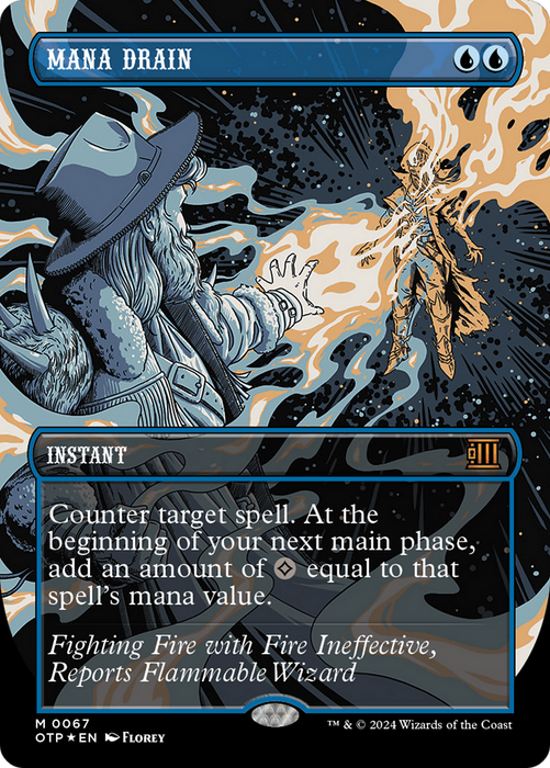 Mana Drain (Borderless) [OTP-067] Foil - Breaking News