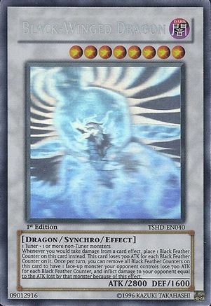 Black-Winged Dragon (Ghost Rare) (TSHD-EN040) Unlimited [The Shining Darkness]