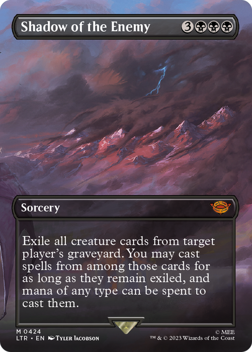 Shadow of the Enemy (Borderless) [LTR-424] Foil - The Lord of the Rings: Tales of Middle-earth