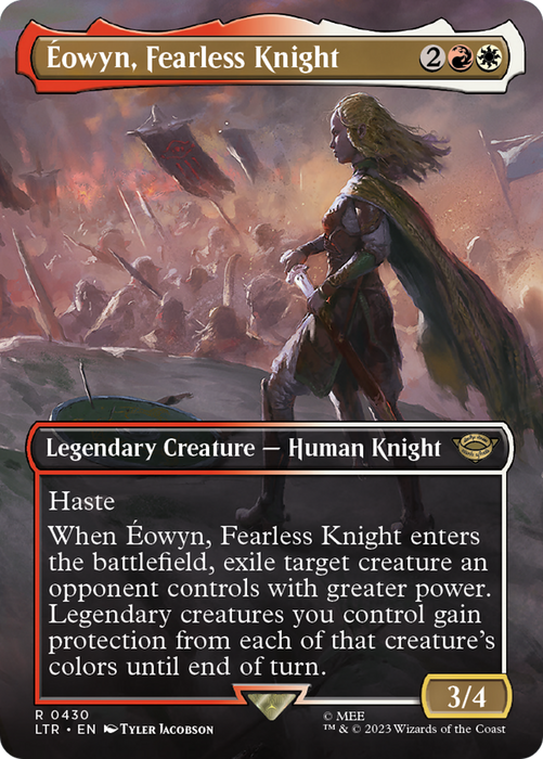 Éowyn, Fearless Knight (Borderless) [LTR-430] Foil - The Lord of the Rings: Tales of Middle-earth