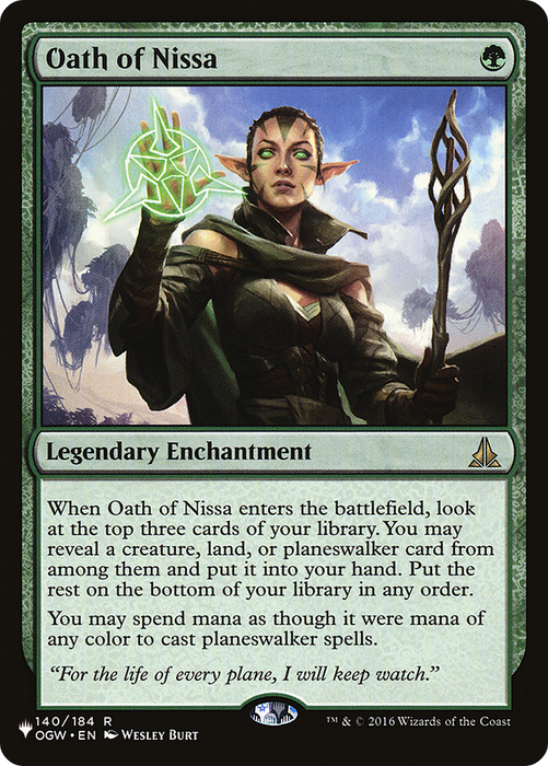 Oath of Nissa [PLST-OGW-140] - The List