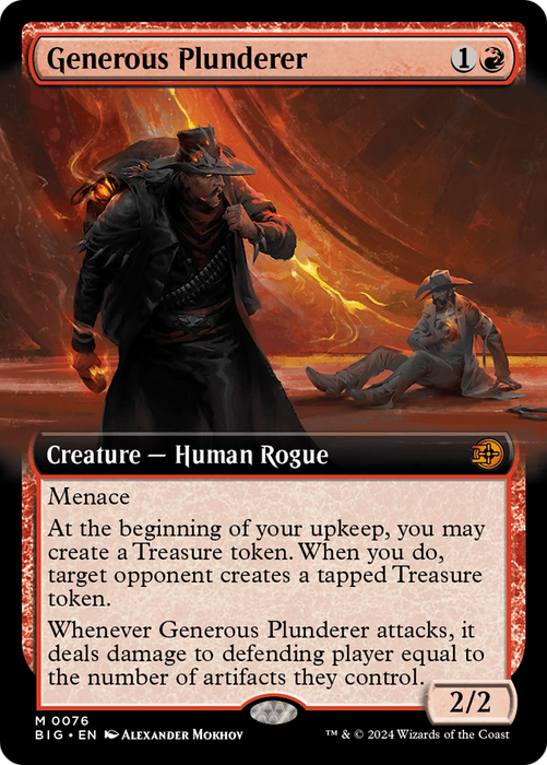 Generous Plunderer (Extended Art) [BIG-076] Foil - The Big Score