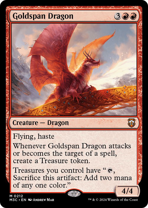 Goldspan Dragon [M3C-212] Foil - Modern Horizons 3 Commander