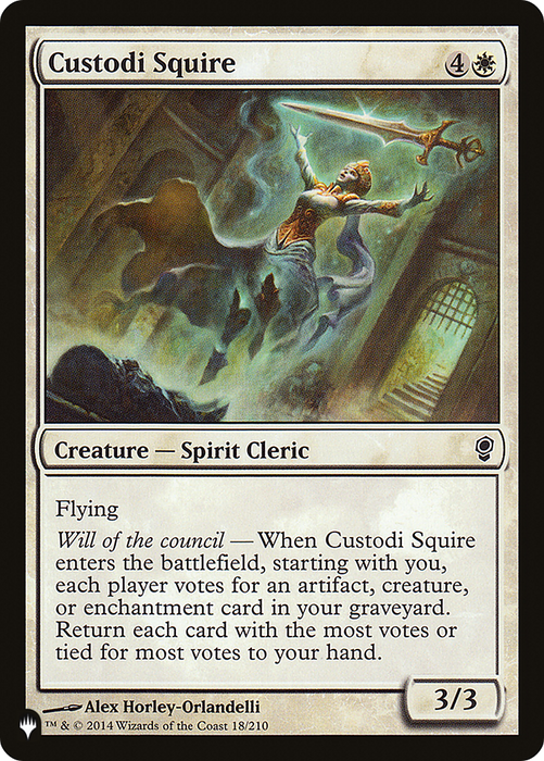 Custodi Squire [PLST-CNS-18] - The List