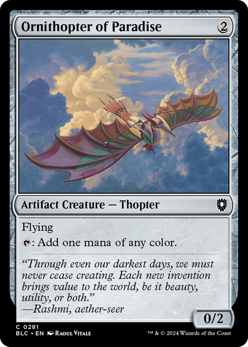 Ornithopter of Paradise [BLC-281] - Bloomburrow Commander