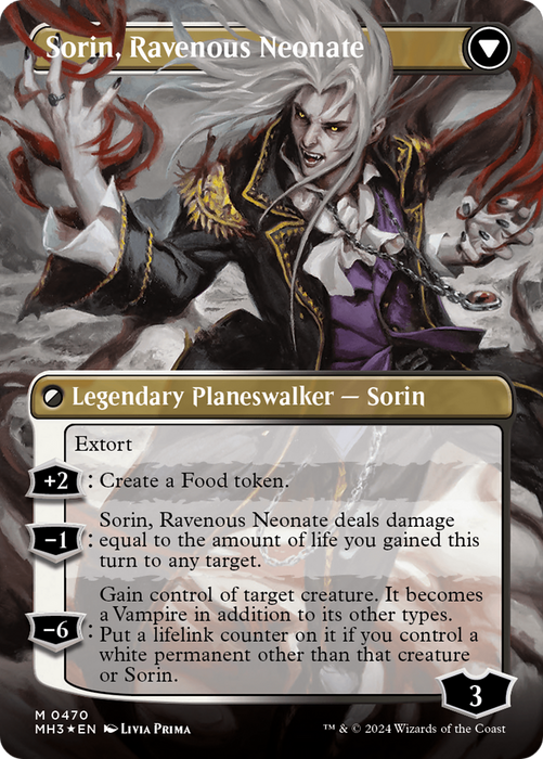 Sorin of House Markov // Sorin, Ravenous Neonate (Borderless) [MH3-470] Foil - Modern Horizons 3